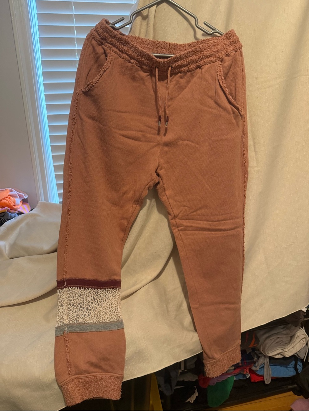 FP Movement by Free People Dusty Rose Patchwork Joggers